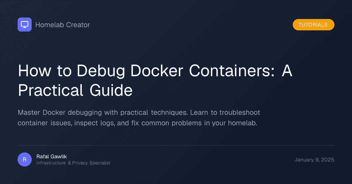 Docker container debugging terminal
