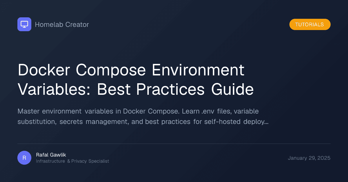 Docker Compose environment variables