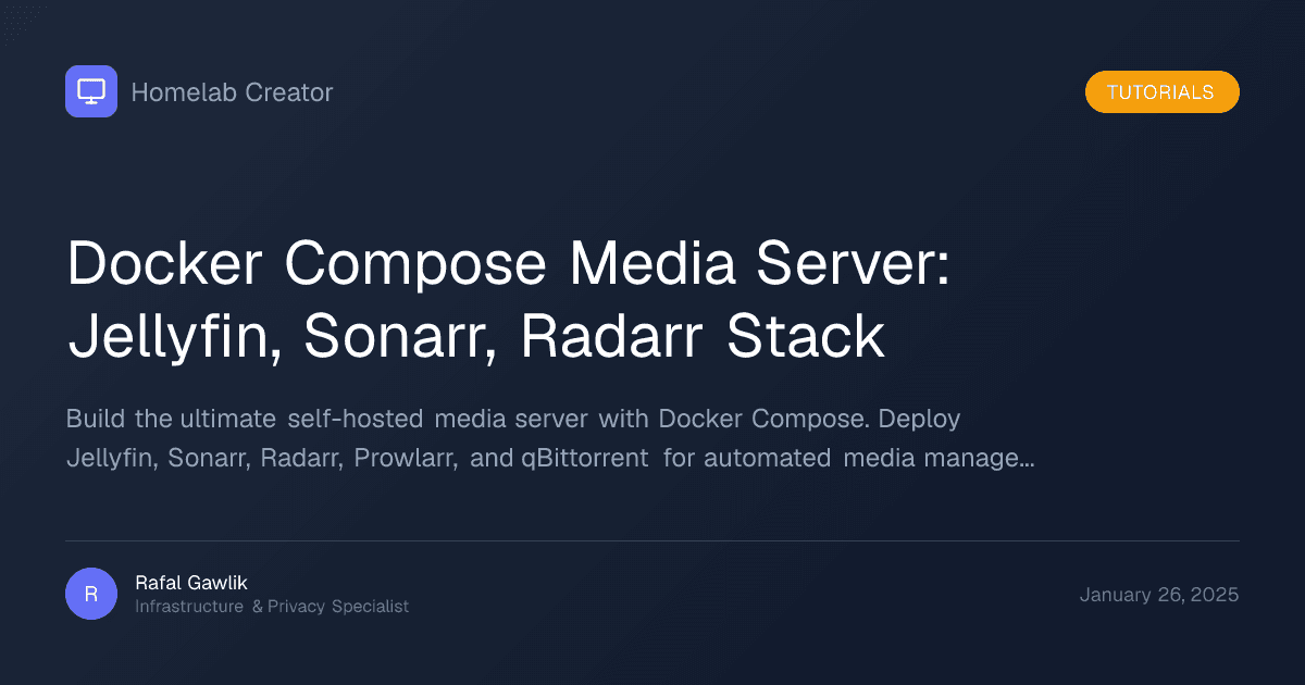 Docker Compose media server stack