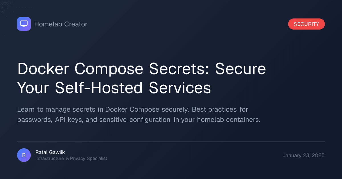 Docker Compose secrets management
