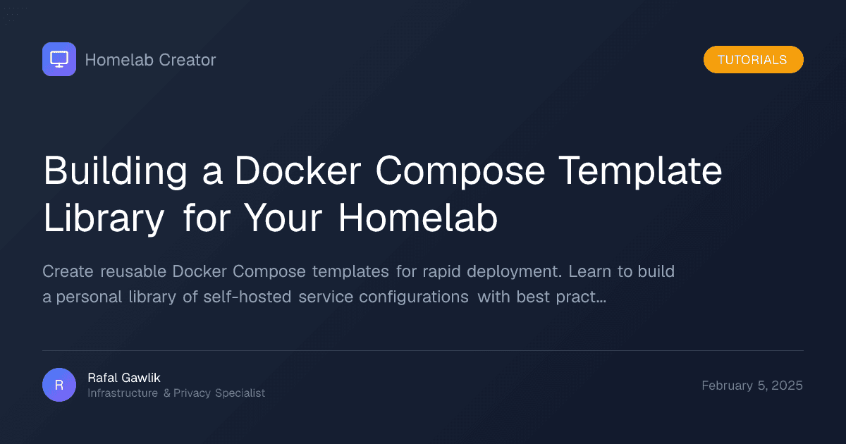 Docker Compose template library
