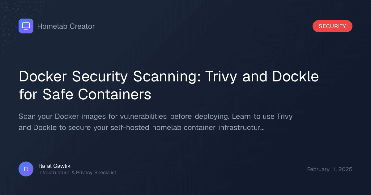 Docker security scanning