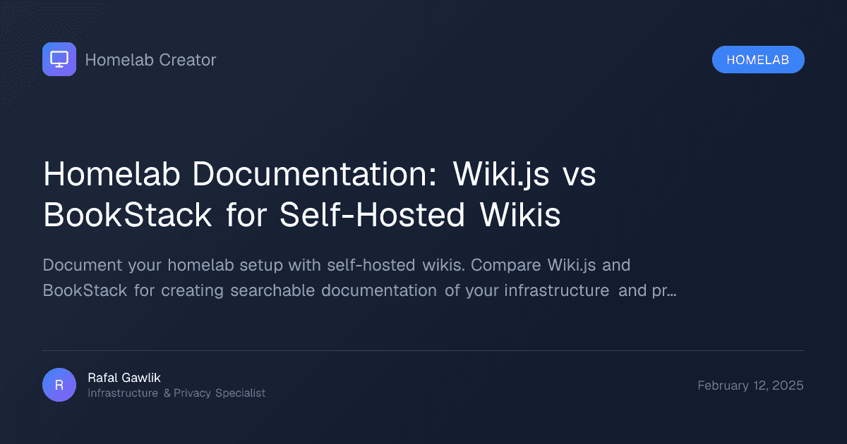 Self-hosted wiki documentation