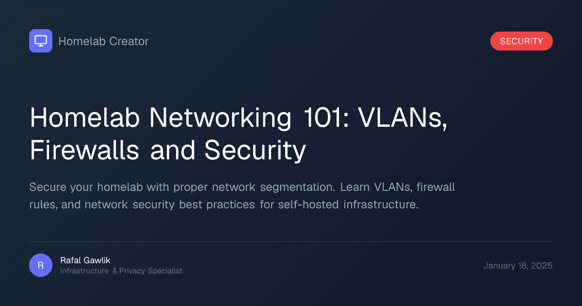 Homelab network security setup