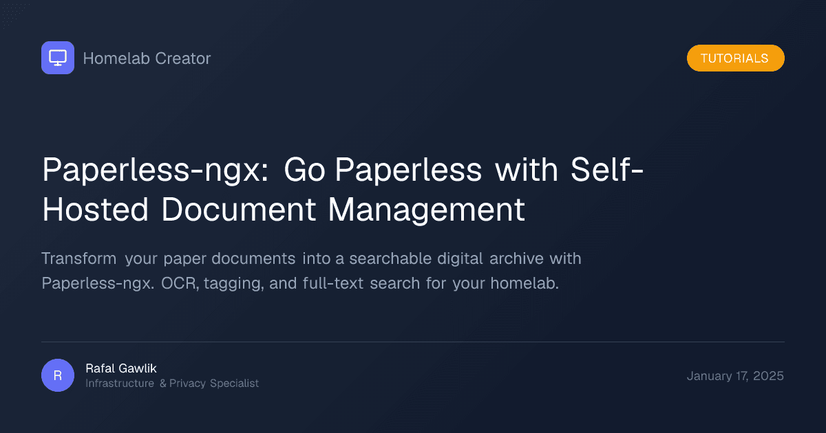 Paperless-ngx document dashboard