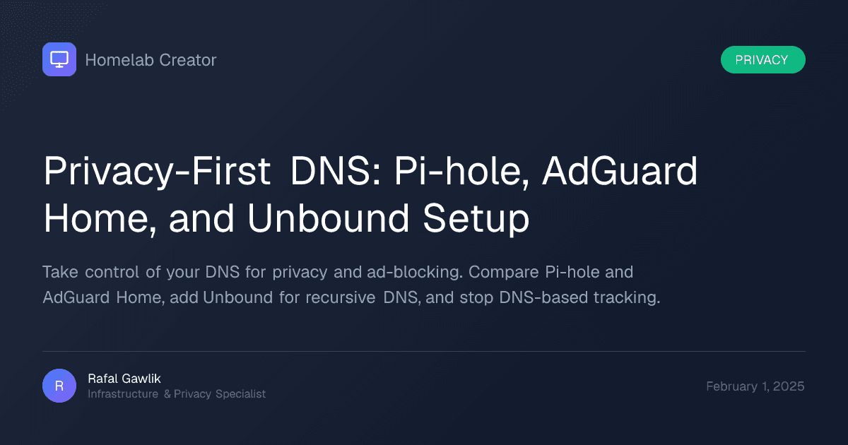 Privacy-first DNS setup