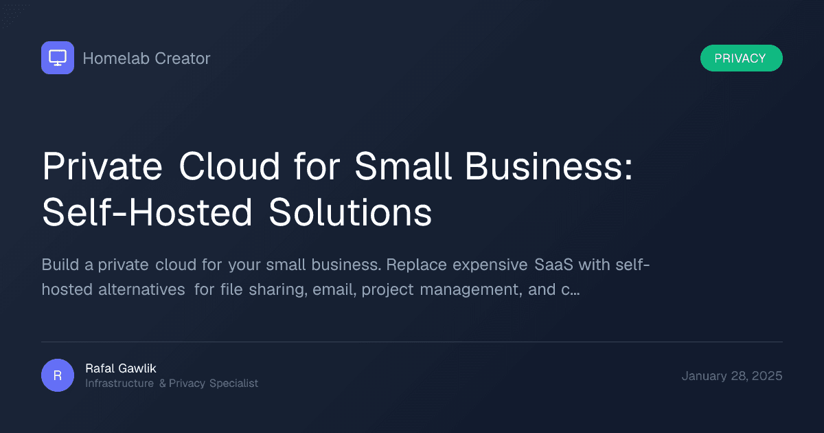 Private cloud for small business