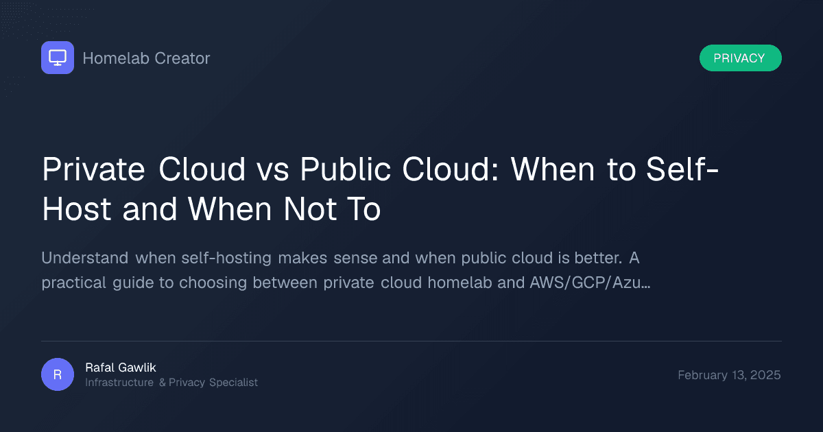 Private cloud vs public cloud comparison