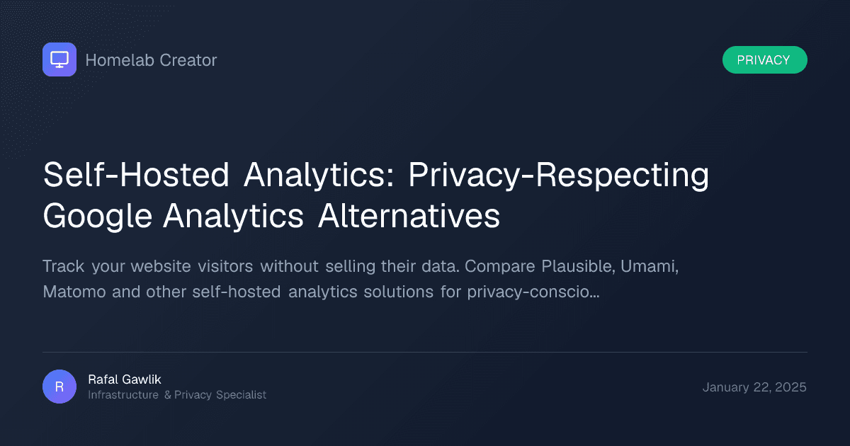 Self-hosted privacy analytics