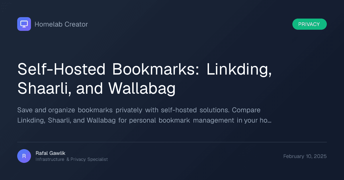 Self-hosted bookmark managers