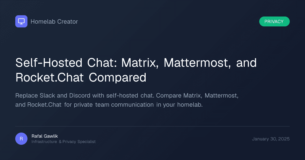 Self-hosted chat platforms