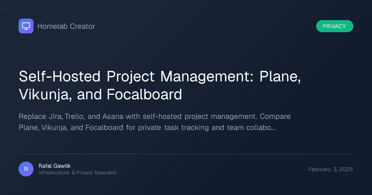 Self-hosted project management tools